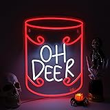 Zhujianqiang Oh Deer Neon Sign for Room Decor Neon