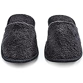 ESKYMODE Men's Cotton Bath Slippers, Terry Cloth Travel Hotel Slippers for Men