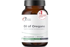 Designs for Health Oil of Oregano - Oregano Oil Capsules with Highly Concentrated Carvacrol - Supports Intestinal Cleansing - Oregano Oil Pills for GI Support (60 Softgels)