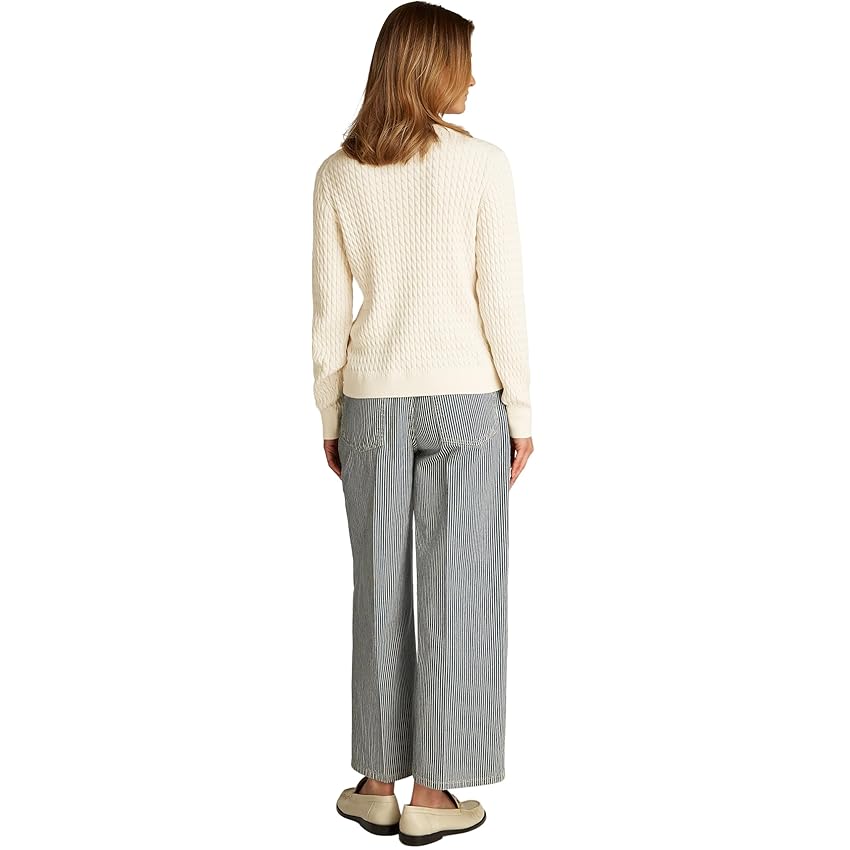 Tommy Hilfiger Donna Pullover Cable Fine Maglia a Trecce