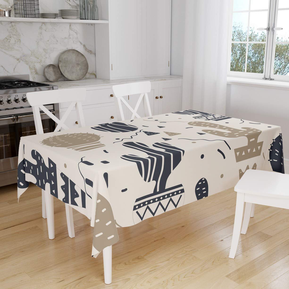 Bonamaison Kitchen Decoration, Tablecloth, 140cm x 160cm - Designed and Manufactured in Turkey