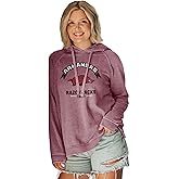 Blue 84 NCAA womens Ncaa Officially Licensed Women's Hooded Sweatshirt Burnout Vintage Scholar