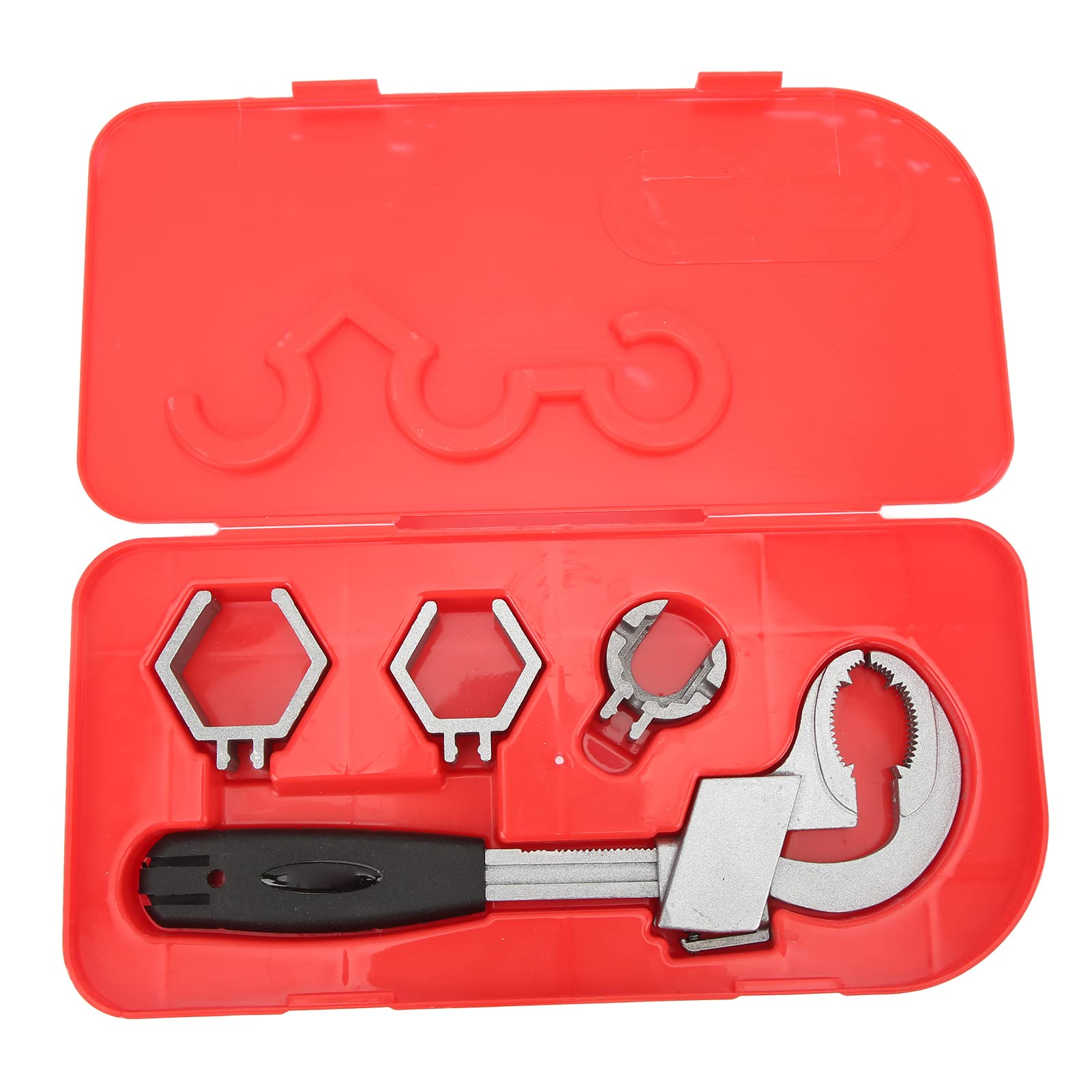 Universal Adjustable Double-Ended Wrench, Multifunctional Bathroom Wrench, 80Mm Open-end Crescent Wrench, Adjustable Spring for Disassembly Assembly of Sanitary Ware