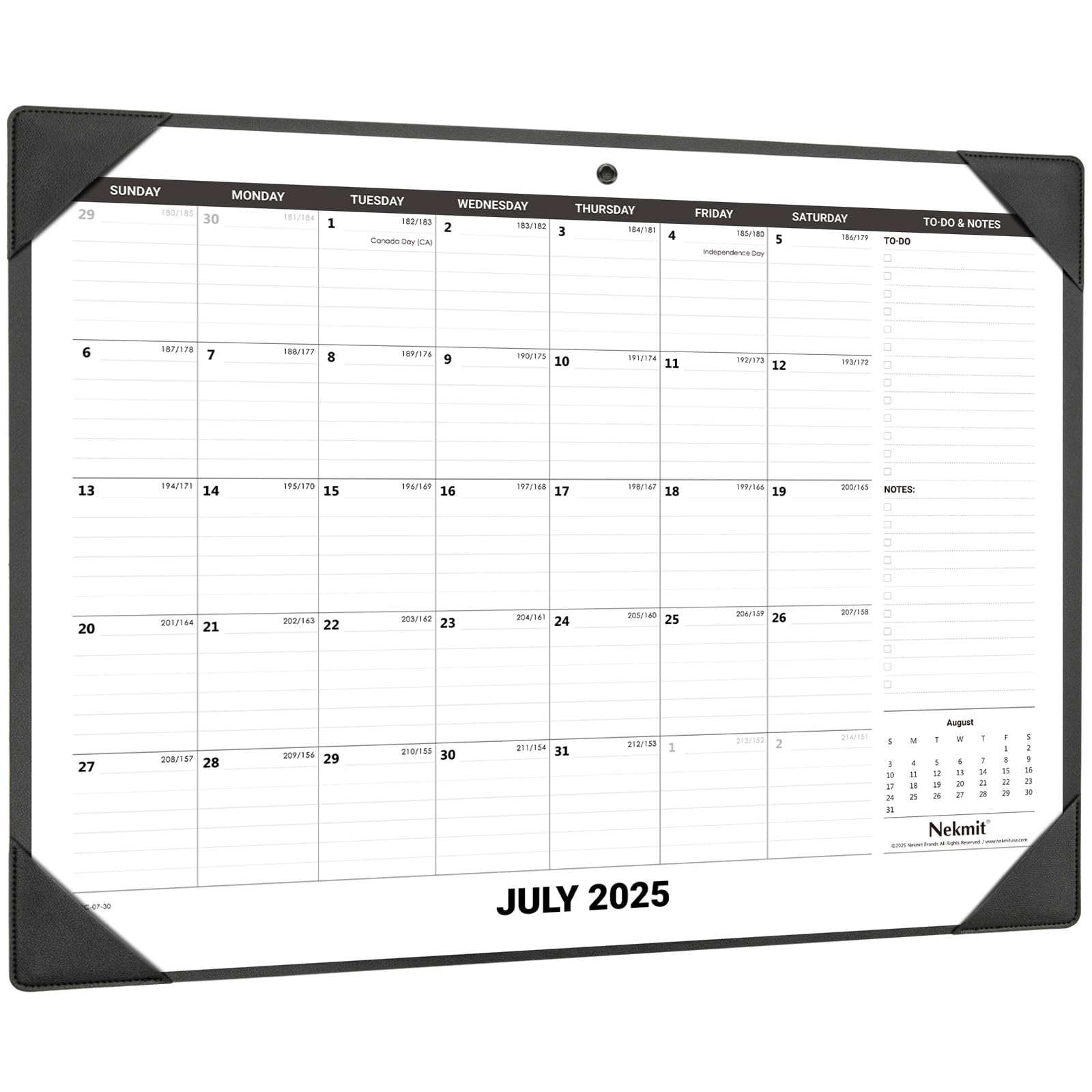 Photo 1 of Nekmit Large Desk Calendar 2025-2026 with Desk Protecting Pad, Runs from Jul 2025 - Dec 2026, Office Supplies 21" x 16 1/2" Desktop Calendar for Life Planning or Organizing