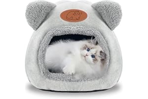 TUAKIMCE Cat Beds for Indoor Cats, Cat Cave Bed, Small Cat Tent Bed House, Foldable Comfortable Pet Cat Bed, Warm and Comfort