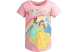 Disney Minnie Mouse Princess The Little Mermaid Moana Lilo & Stitch Frozen Elsa Birthday Girls T-Shirt Toddler to Big Kid