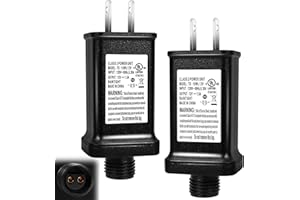 YUNVI 2 PCS Replacement Yard Inflatable Adapter,12V 1.5A Class 2 Power Supply, Low Voltage Transformer US Plug for Halloween/Thanksgiving/Christmas Inflatables
