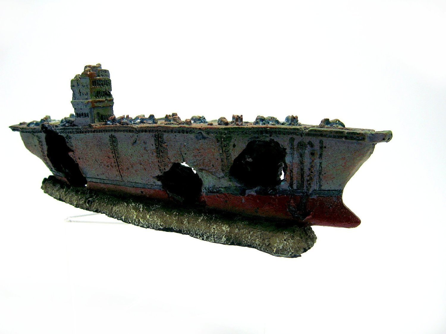 Dr. Moss Aircraft Carrier Cave Aquarium Ornament NAVY Warship