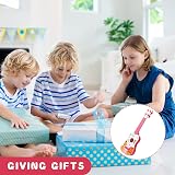 Falafoty Kids Ukulele Toy 41cm 4 Adjustable Strings Pink Cartoon Guitar view 5