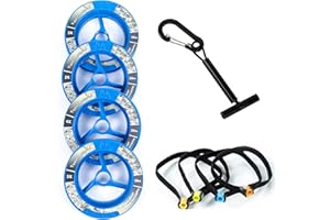Maxcatch Chameleon Invisible Leader Tippet Line for Fly Fishing with Tippet Line Holder & Tender, 50m / 55Yds, 4PCS