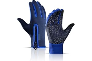 Water Gloves, Winter Outdoor Sport Cycling Man Gloves Women Touchscreen Fish Waterproof Ski Windproof Non-Slip Fashion Black