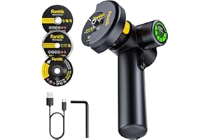 Fanttik M10 ACE Cordless Angle Grinder Brushless, 3 Inch Compact Cut Off Tool with LED Display, 3 Variable Modes, Double Security, Type-C Fast Charging, 10000RPM Mini Cutter with 4 Blades