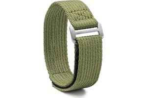 1963 WATCH Nylon Watch Band - Hook and Loop Fasteners One Piece Watch Strap 20mm 22mm - Sport Watch Bands for Men Women
