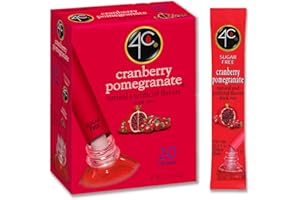 4C Powder Drink Mix Packets, Cranberry Pomegranate 1 Pack, 20 Count, Singles Stix On the Go, Refreshing Sugar Free Water Flavorings