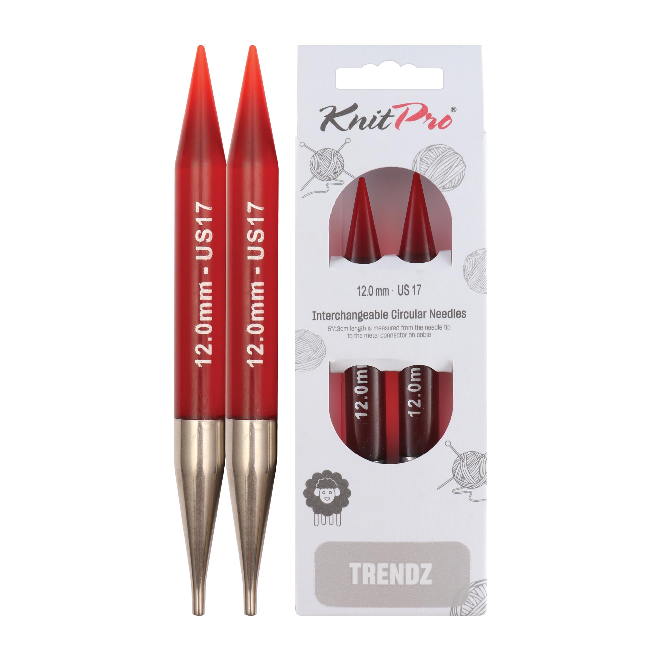 KnitPro Trendz Interchangeable Circular Needles 5" (13cm) | 12.00mm