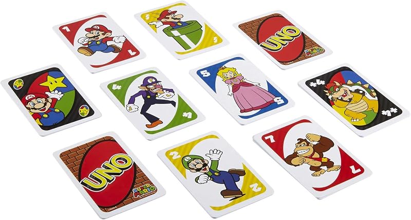 UNO Super Mario Gioco di Carte, 7+ anni, 2-10 giocatori