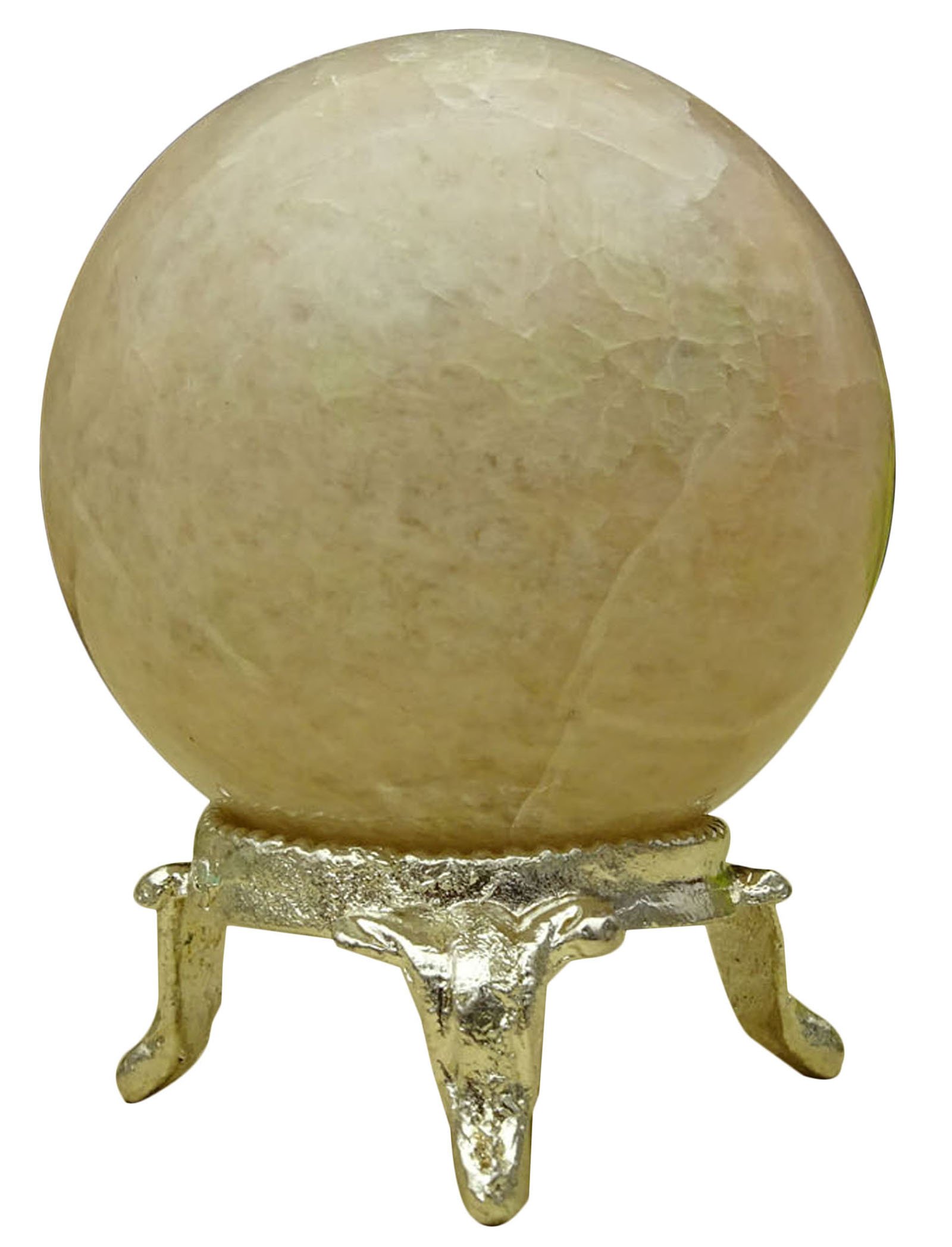 REIKIERA Handmade Sphere Ball Natural Peach Moon Stone Gemstone Healing Crystal Aura Balancing Gift