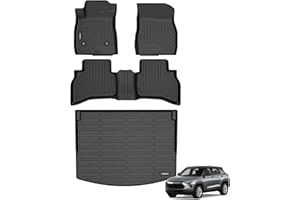 ANBINGO® All Weather Floor Mats for Chevy Trailblazer AWD 2026 2025 2024 2023 2022 2021 & Cargo Liner for Trailblazer AWD (Cargo Tray in Upper Deck Position) Set - Black