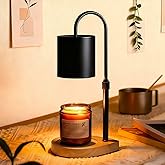 Gugsey Candle Warmer Lamp Black - Dimmable Candle Lamp with Timer, Wax Warmer Lamp for Jar Candles, Adjustable Height Wax Melter for Home Decor, Farmhouse, Luxury Valentine's Day Gift (Black)