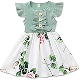 VINUOKER Toddler Girl Summer Floral Dress Baby Girls Sundress Girls Casual Clothes