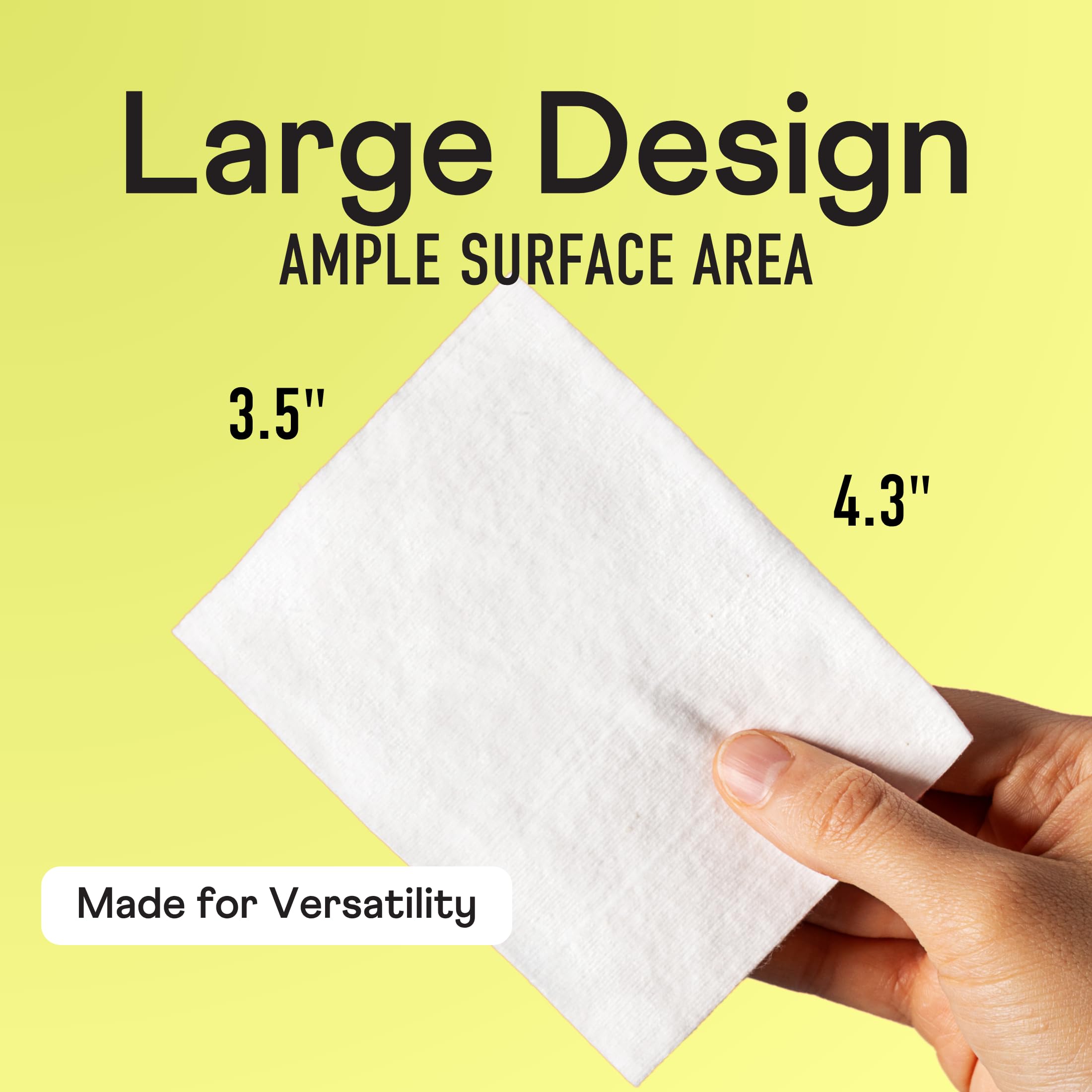 Swisspers Refresh and Reset Facial Cleansing Cotton Pads - 100% Natural Fiber, Ultra-Soft Beauty Essentials for Women & Men - Cruelty-Free, Paraben-Free Skincare Application Squares (50 Count) 3 Pack