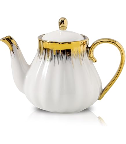 生活雑貨 Noritake Teapot | White and Gold Amazon.com | Noritake Crestwood Gold Tea Pot: Teapots: Teapots