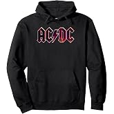 Official AC/DC Raw Distressed Logo Vintage Pullover Hoodie
