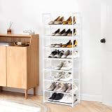 esonstyle 8 Tier Shoe Rack Tall Narrow 16-20 Pairs Space Saver Organiser view 7