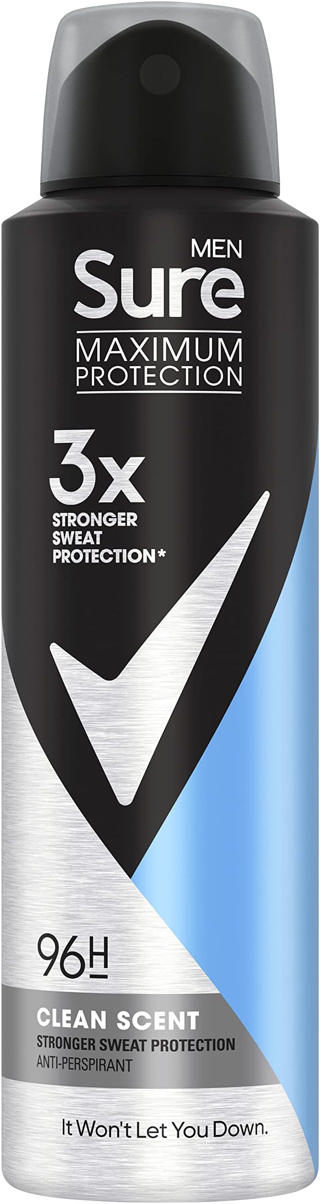 Sure Men Maximum Protection Clean Scent Body Spray 96 Hour Sweat Odour Control