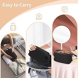 Large Makeup Bag Travel Cosmetic Bag, Wide-open