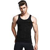 GKVK Mens Slimming Body Shaper Vest Shirt Abs Abdomen Slim