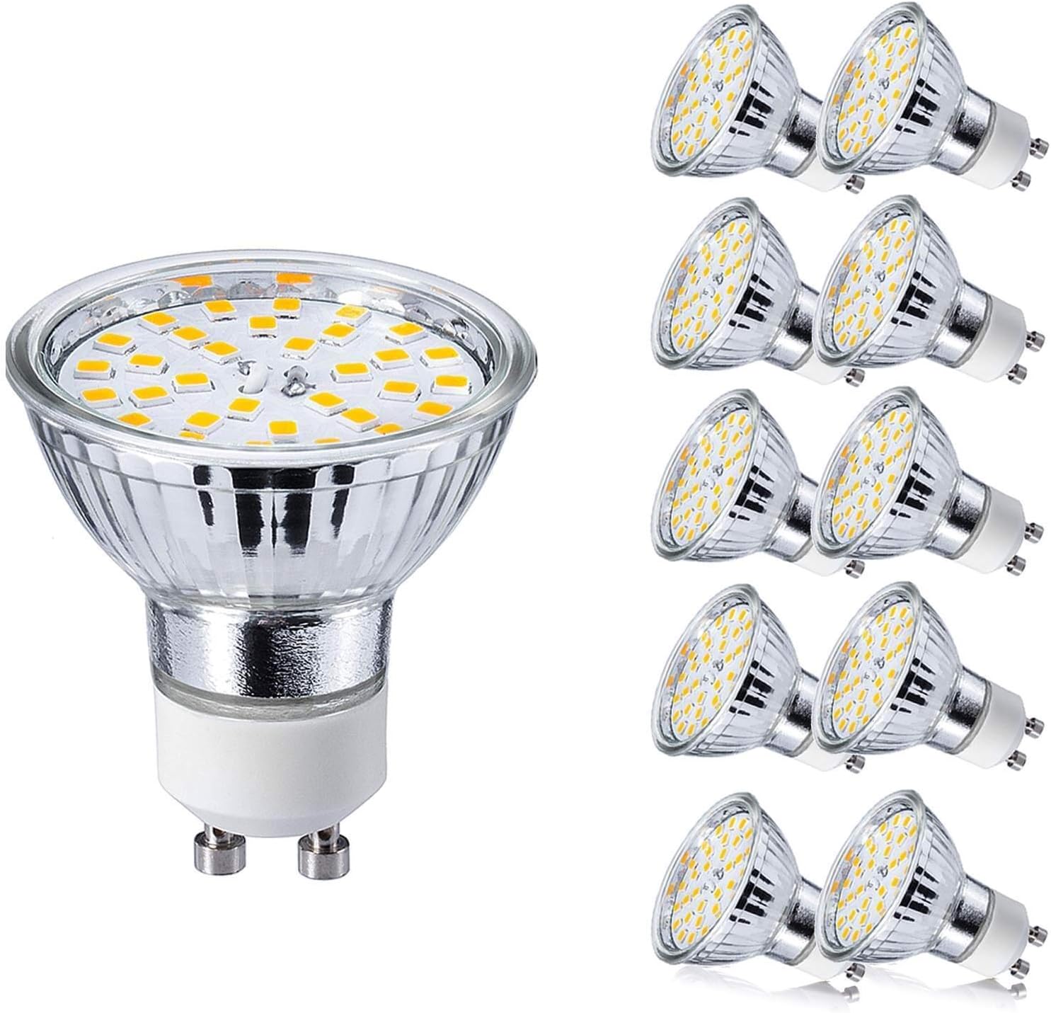 Yafido Lampadine LED GU10 Faretti 5W Bianca Calda 3000K GU 10 AC 220V Equivalenti a Lampadine