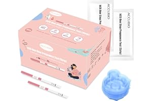 ACCUBIO Pregnancy Test Strips with Urine Cups, 30 Count Individually Wrapped hCG Early Detection Home Test, Rapid Early Pregnancy Tests 25mIU/mL