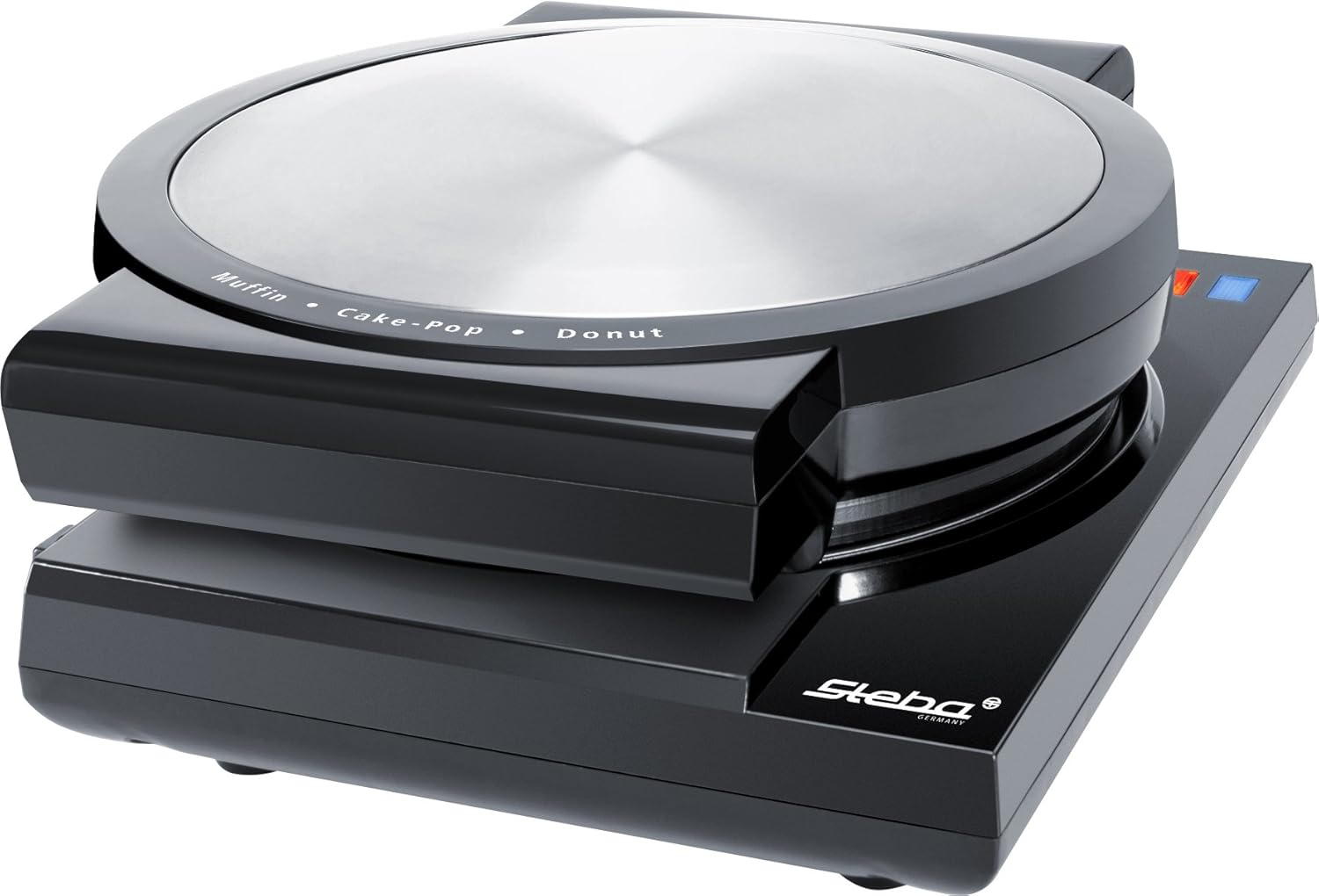 Steba CM 3 Cake-Maker "3 in 1",3 antihaftbeschichtete Platten für Cake-Pops, Muffins und Donuts,Platten sind auf Knopfdruck leicht herausnehmbar,inkl.Cake-Pop Halterung und Sticks, 800 Watt,Schwarz