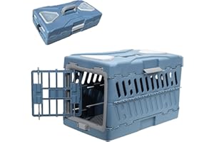 DISSICE Eco-Friendly Collapsible Dog Cage - Isolation Plastic Grid, Ideal for Medium Small Dogs, Cat Carrier Hard, Pet Carrie
