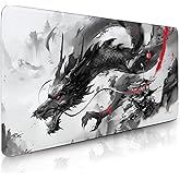 Dragon Gaming Mouse Pad Anime Large, Manga Dragon Mousepad with Non-Slip Base Stitched Edges, Long Computer Keyboard Desk Mats, Extended Mat for Desktop for Home Office 11.8”x 31.4”XL