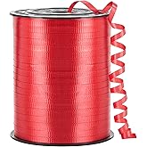 500 Yards Red Curling Ribbon-Balloon String-Balloon Ribbon Texture Roll for Party Decoration, Gift Wrapping, Wedding, Art Crafts, Florist Flower