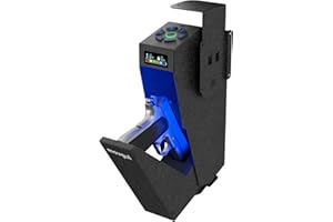 movgul Gun Safe, Biometric Drop Down Bedside Gun Safe Quick Access Handgun Safe Mount Pistol Safe for Desk, Car, Nightstand