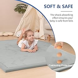 Baby Play Mat for Floor,1.3" Thick Memory foam