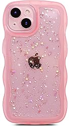 Qokey for iPhone 13 Mini Case 5.4" Curly Wave Edge