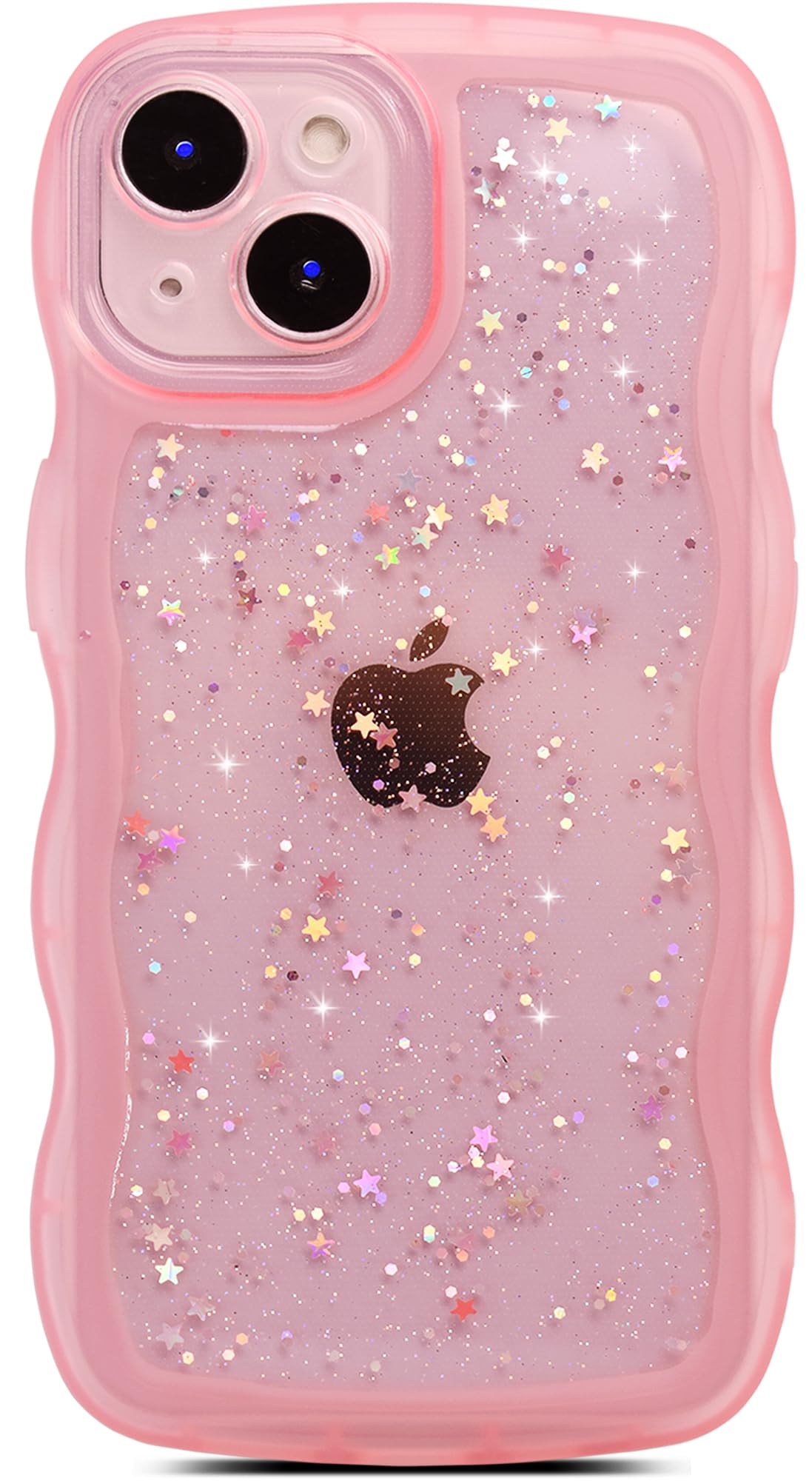 Qokey for iPhone 13 Mini Case 5.4" Curly Wave Edge