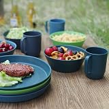 Greentainer 12 PCS Unbreakable Plastic Dinnerware Set Service for 4 view 5