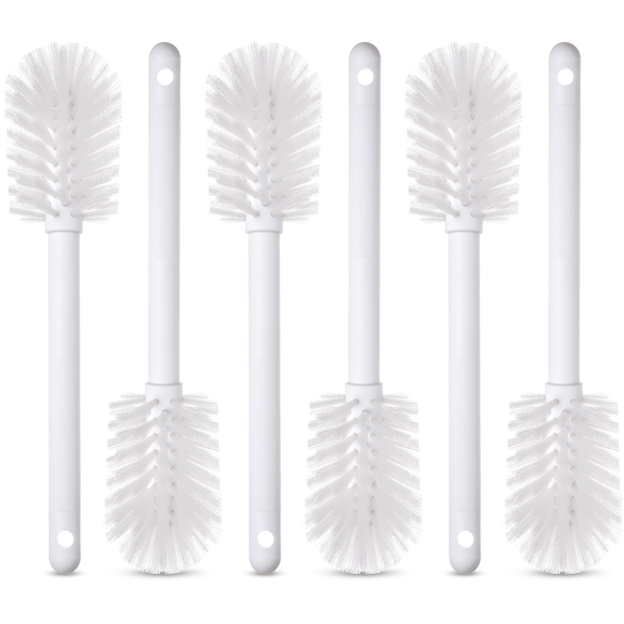 Carlisle 367600TC02 Sparta Household Dish Brush, White Plastic Handle, White Nylon Bristles, 11" Length, 2-3/4" Brush Size, 6 Pack