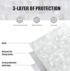KASARO Peel and Stick Mosaic Shell Backsplash