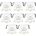 CEELGON 16 Pcs Jewelry Pouch Bridesmaid Gifts Set of 8 Linen Cotton Small Drawstring Bags & Bridesmaid Knot Bracelet Jewelry Packaging Bridesmaid Proposal Gift Bridal Party Favors Gifts (Gold)