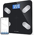 Greater Goods Digital Bathroom Scale for Body Weight, BMI, Body Fat, Muscle Mass, Bluetooth Smart Scale with App Integration, 400 lbs, Black