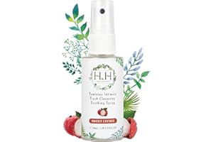 HH HERB & HEALTH HH Herb&Health Feminine Deodorant Spray - Natural Essential Oil Intimate Soothing Mist - Lychee