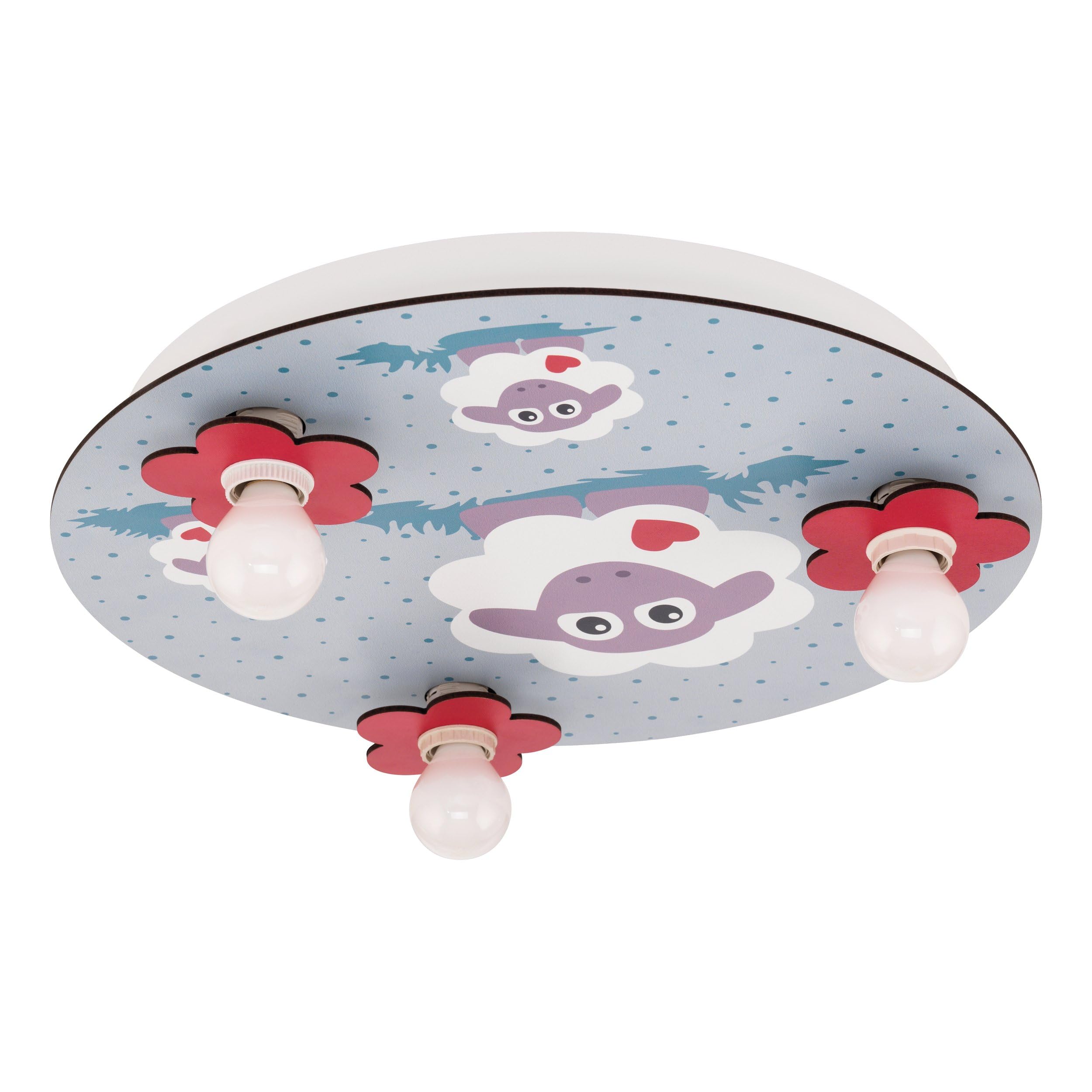 EGLO LALELU Ceiling Light Children's Room Lamp Children's Room Light Children's Lamp Ceiling Light Wood 40 W White