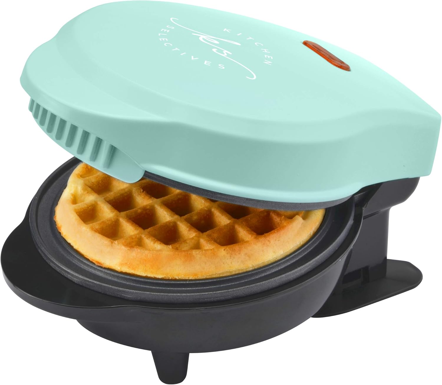 Kitchen Selectives WM46MG Mini Waffle Maker, 4 Inch, Mint