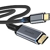 Answin USB C to Mini HDMI Cable 6FT (NOT HDMI) 4K@30Hz/2K@60Hz/1080P Type-C Mini HDMI for MacBook, iPad Pro, iPhone 15 Series